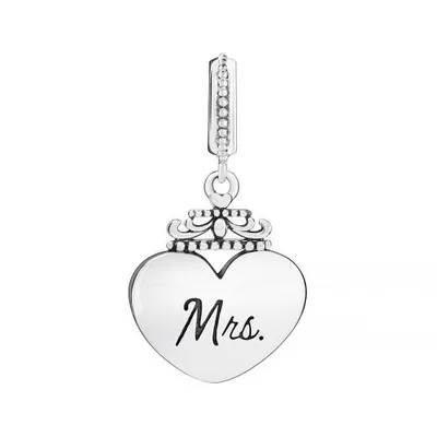 Chamilia Sterling Silver "Mrs" Heart