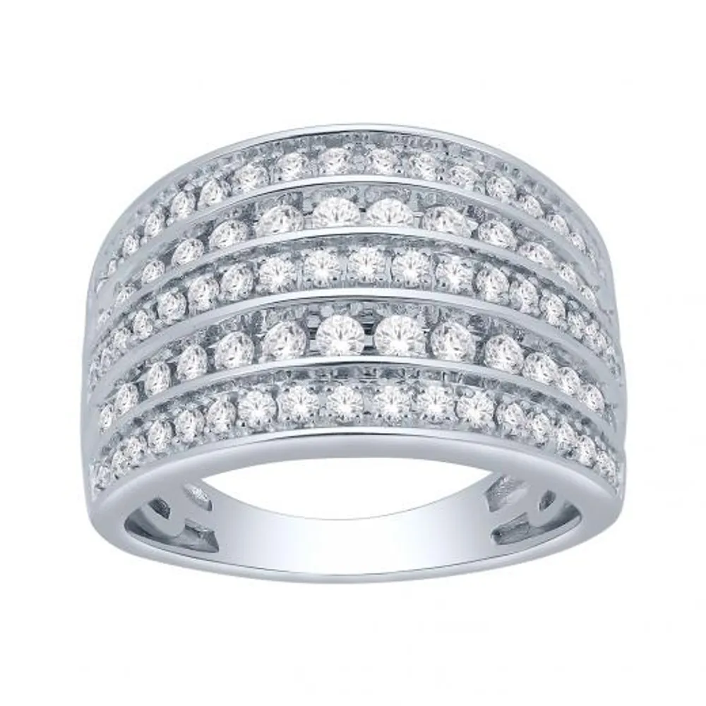 10K White Gold 1.00CTW Diamond Band