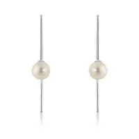 Sterling Silver 8 To 8.5mm White Freshwater Pearl Earrings
