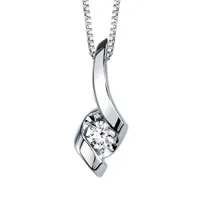 Sirena 10K White Gold 0.05CTW Pendant