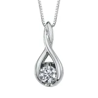 Sirena 10K White Gold 0.08CTW Pendant