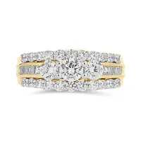 Glacier Fire 14K Yellow Gold 1.50CTW Canadian Diamond Three-Stone Ring