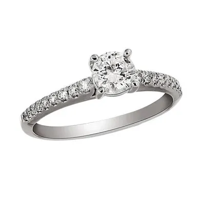 Glacier Fire 14K White Gold Canadian Diamond 0.70CTW Solitaire Ring