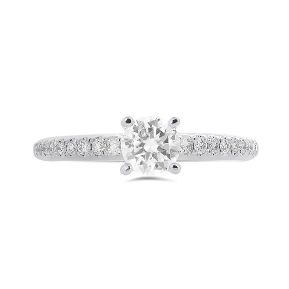 Glacier Fire 14K White Gold Canadian Diamond 0.70CTW Solitaire Ring