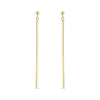 10K Yellow Gold Square Dangle Earrings