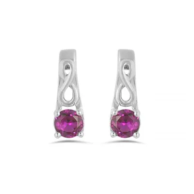 10K White Gold Ruby Infinity Earring