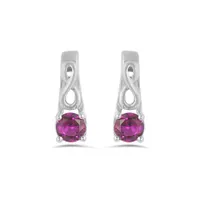 10K White Gold Ruby Infinity Earring