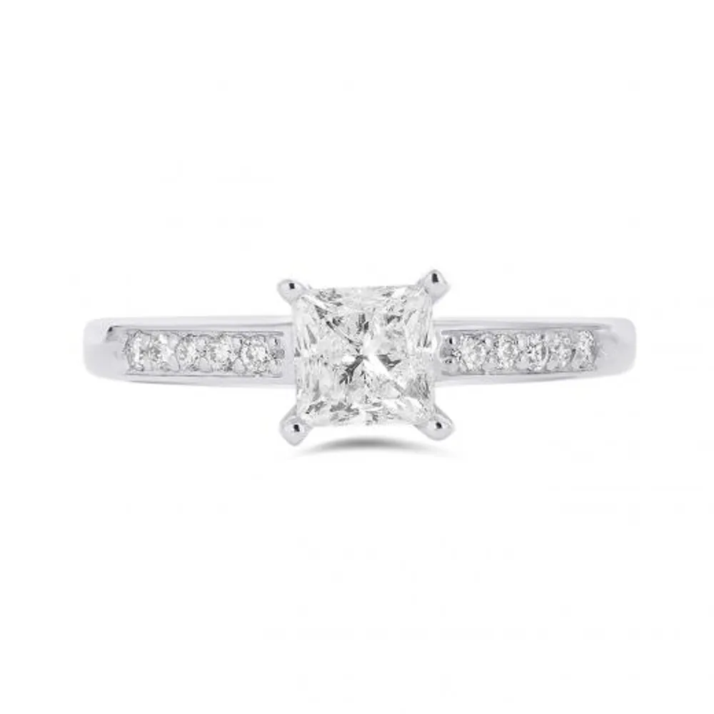 14K White Gold 1.00CTW Solitaire Diamond Ring