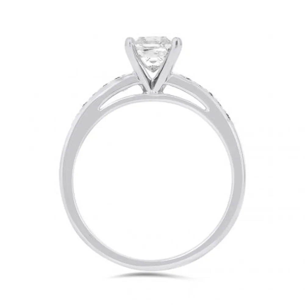 14K White Gold 1.00CTW Solitaire Diamond Ring