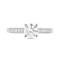 14K White Gold 1.00CTW Solitaire Diamond Ring