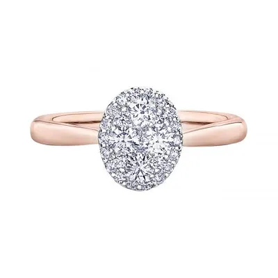 Glacier Fire 14K Rose Gold 0.50CTW Mystere Diamond Ring
