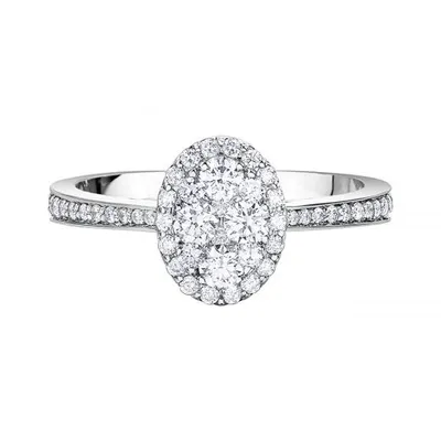 Glacier Fire 14K White Gold 0.61CTW Canadian Diamond Mystere Ring