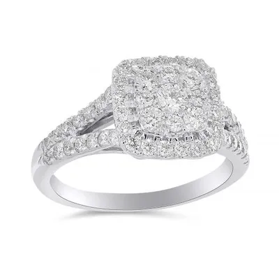 10K White Gold 1.00CTW Diamond Ring