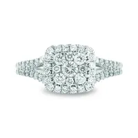 10K White Gold 1.00CTW Diamond Ring