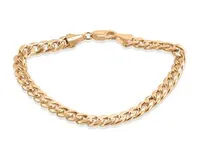 10K Yellow Gold 8.5" 6.5mm Semi-Solid Miami Cuban Bracelet