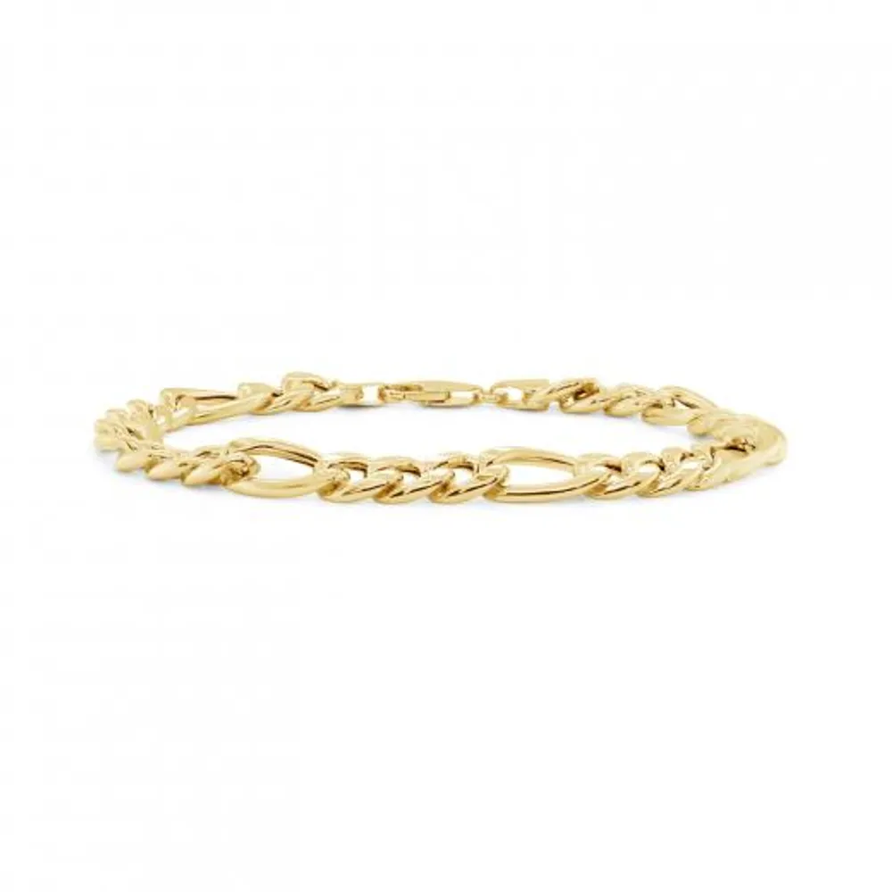 10K Yellow Gold 8.5" 7.1mm Miami Figaro Bracelet