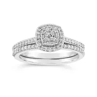 14K White Gold 0.50CTW Bridal Set