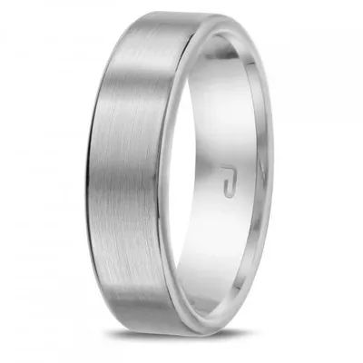 10K White Gold 6mm Carved Band