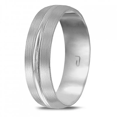 10K White Gold 6mm Carved Band