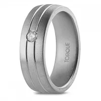 Titanium 7mm 0.10CT Diamond Band