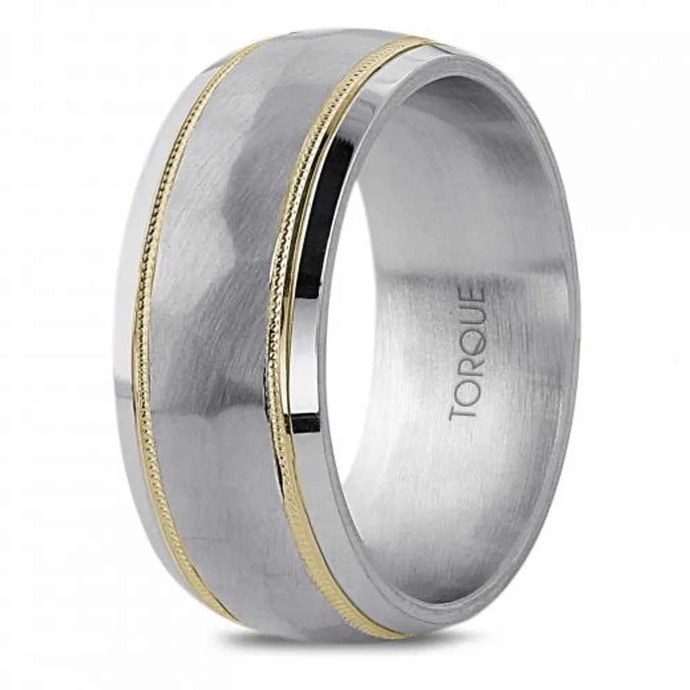 9mm Cobalt & 10K Yellow Gold Band