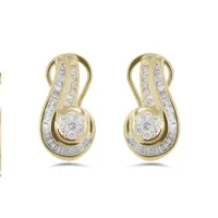 14K Yellow Gold 0.50CTW Diamond Earrings