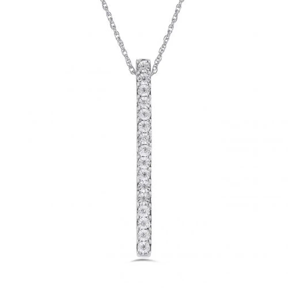 Sterling Silver Diamond Pendant