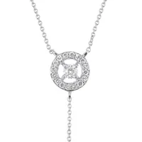 10K White Gold 0.25CTW Bolo Necklace