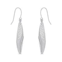 Sterling Silver Glitter Twist Drop Earrings