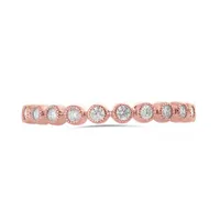 10K Rose Gold 0.16CTW Stackable Diamond Ring