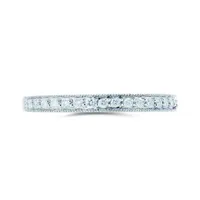 10K White Gold 0.12CTW Stackable Diamond Ring