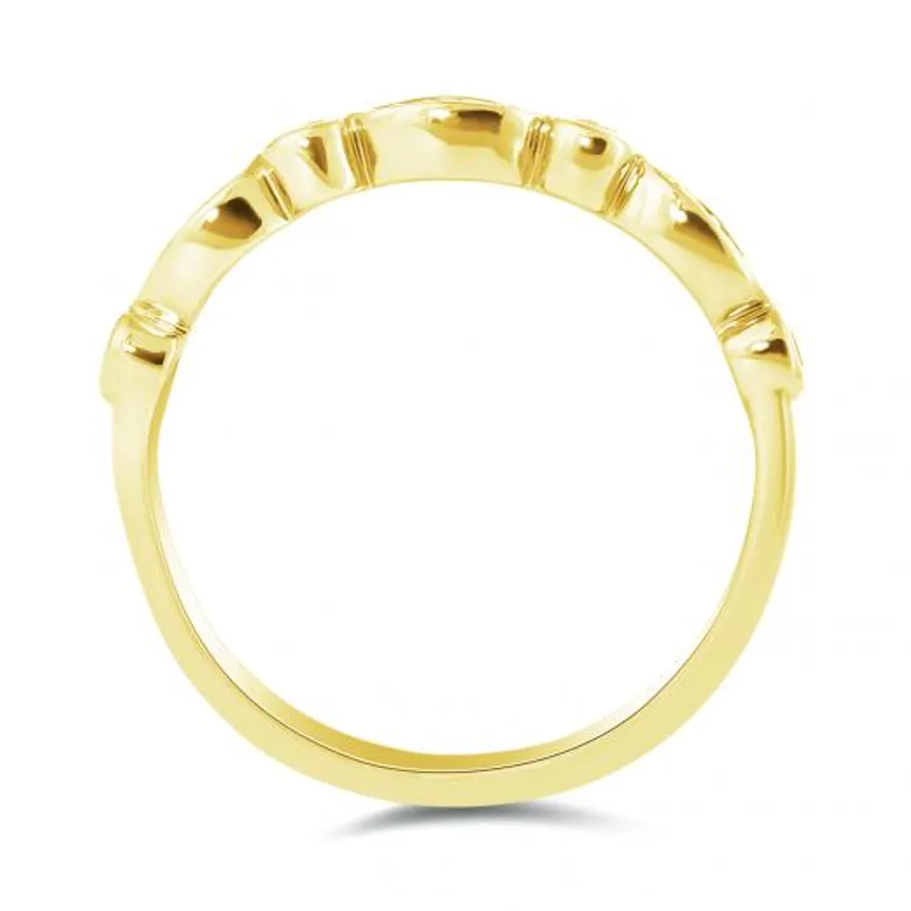 10K Yellow Gold 0.10CTW Stackable Diamond Ring