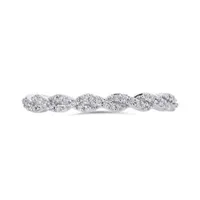 10K White Gold 0.11CTW Stackable Diamond Ring