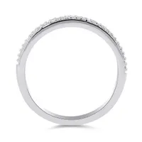 10K White Gold 0.12CTW Stackable Diamond Ring