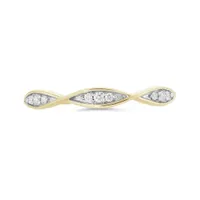 10K Yellow Gold 0.05CTW Stackable Diamond Ring