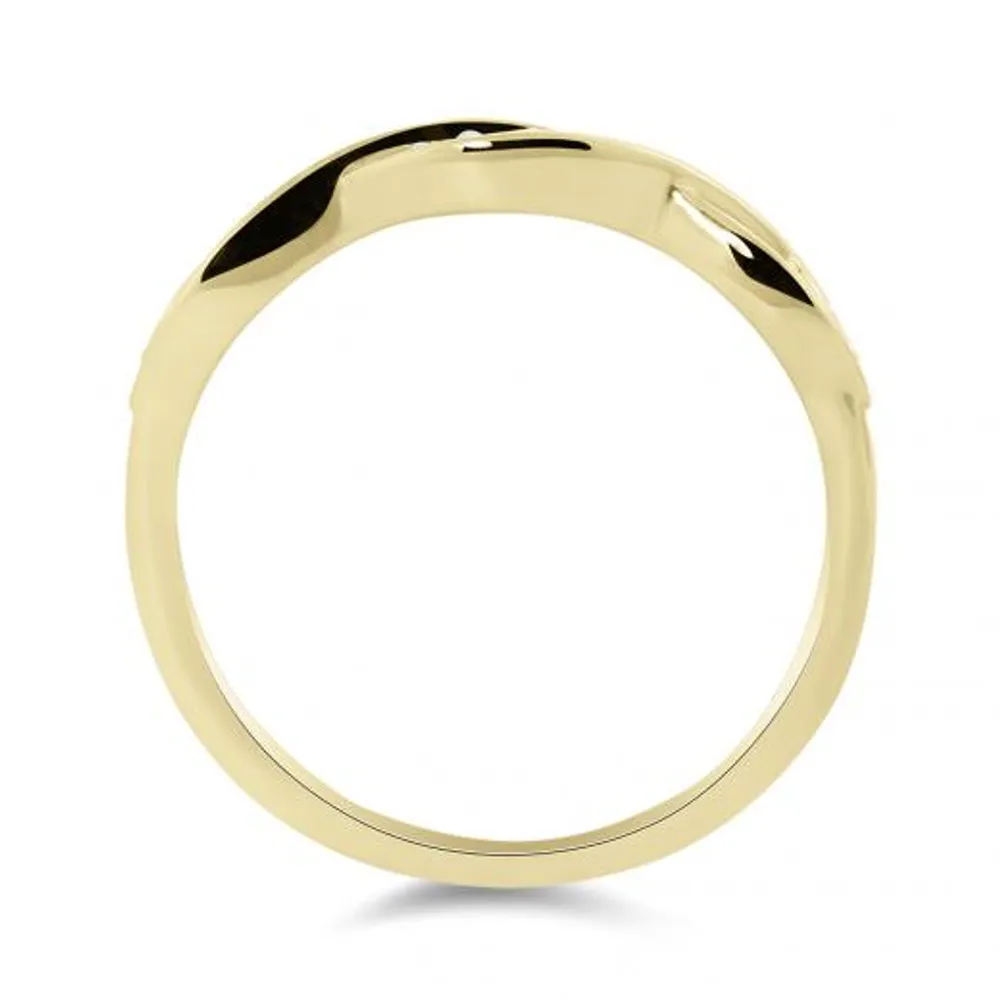 10K Yellow Gold 0.05CTW Stackable Diamond Ring