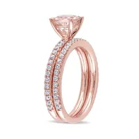 Julianna B 14K Rose Gold 0.60CTW Diamond & Morganite Bridal Set