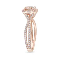 Julianna B 14K Rose Gold 0.50CTW Diamond & Morganite Ring