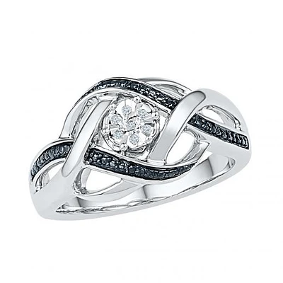 Sterling Silver Midnight Diamond Ring