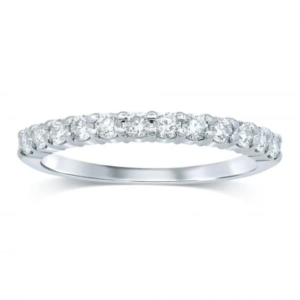 14K White Gold 0.50CTW Diamond Band