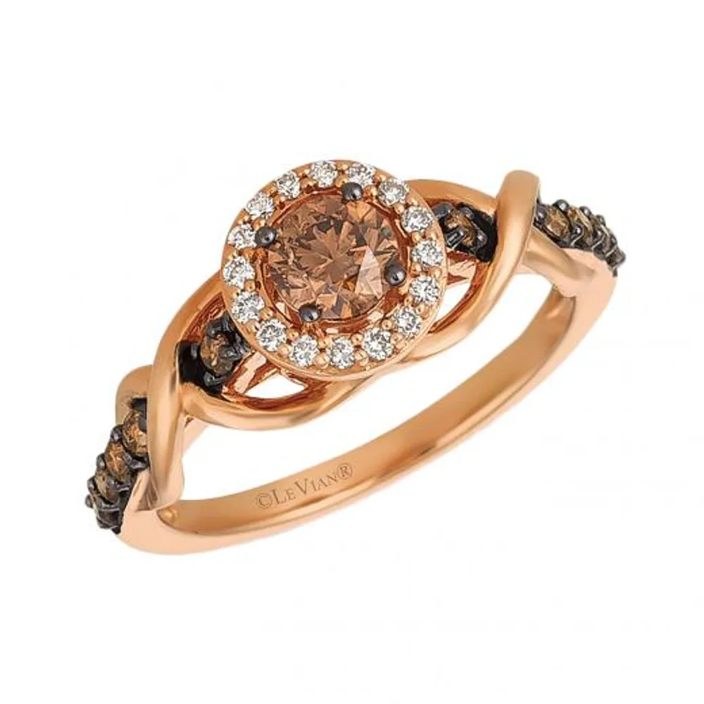 Le Vian 14K Strawberry Gold, Chocolate & Vanilla Diamond Ring