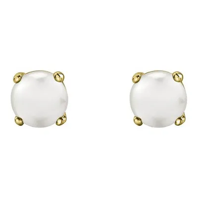 10K Gold Pearl Stud Earrings