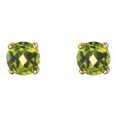 10K Gold Peridot Stud Earrings