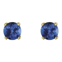 10K Gold Sapphire Stud Earrings