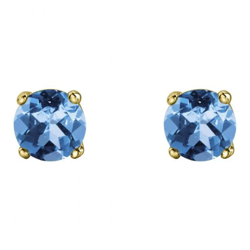 10K Gold Topaz Stud Earrings