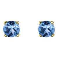 10K Gold Topaz Stud Earrings