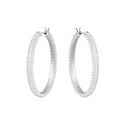 Swarovski Stone Hoop Pierced Earrings