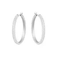 Swarovski Stone Hoop Pierced Earrings