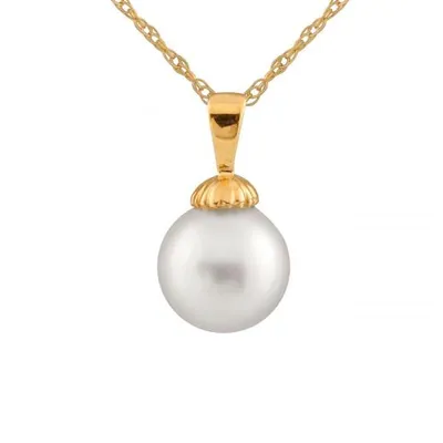 14K Yellow Gold 10-11mm South Sea Pearl Pendant