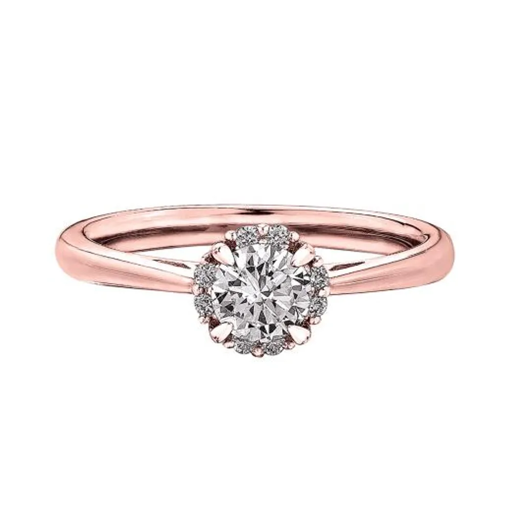 Glacier Fire 14K Rose Gold 0.35CTW Canadian Diamond Solitaire